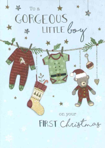 Picture of LITTLE BOY FIRST CHRISTMAS CARD